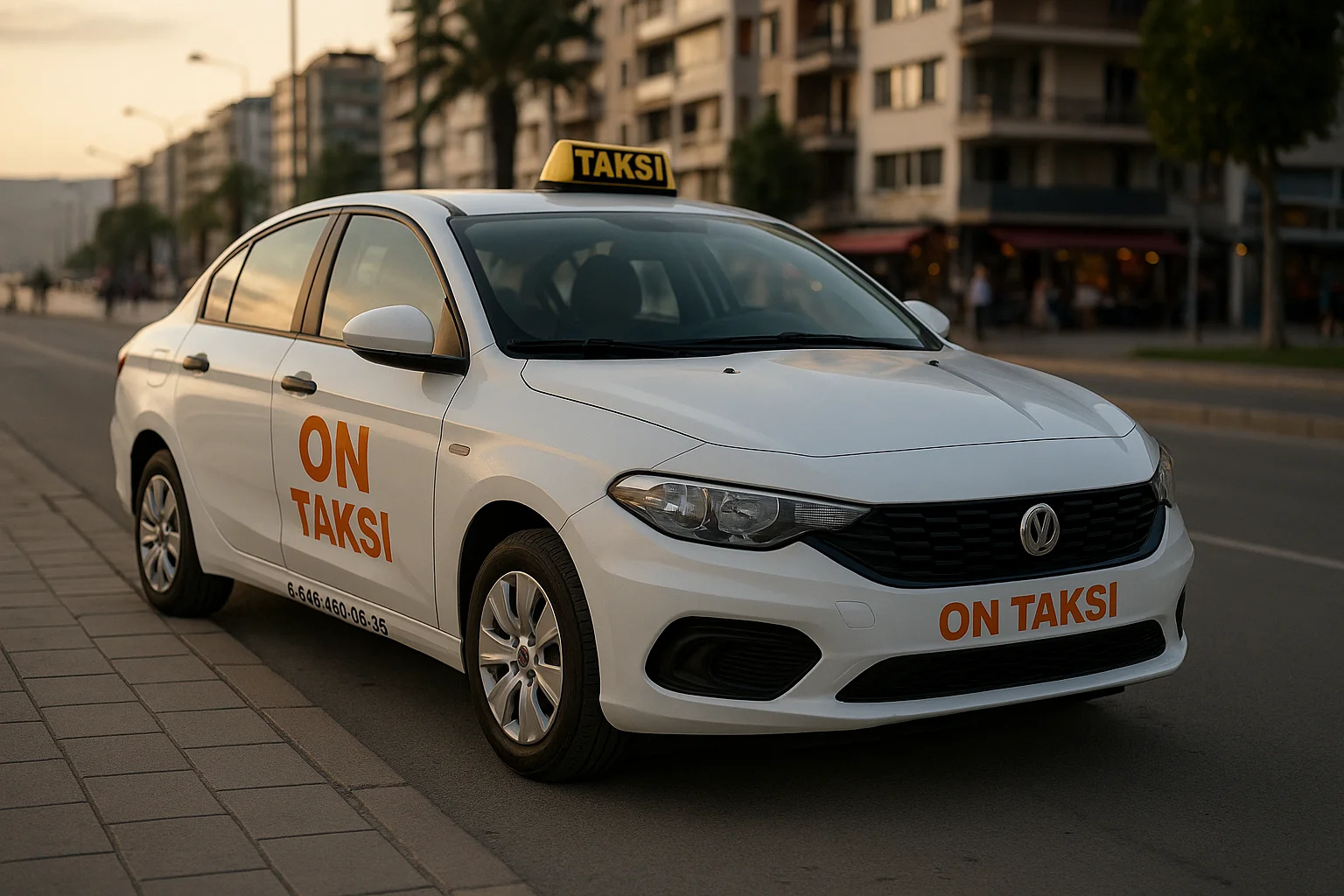 ON Taksi logolu araç