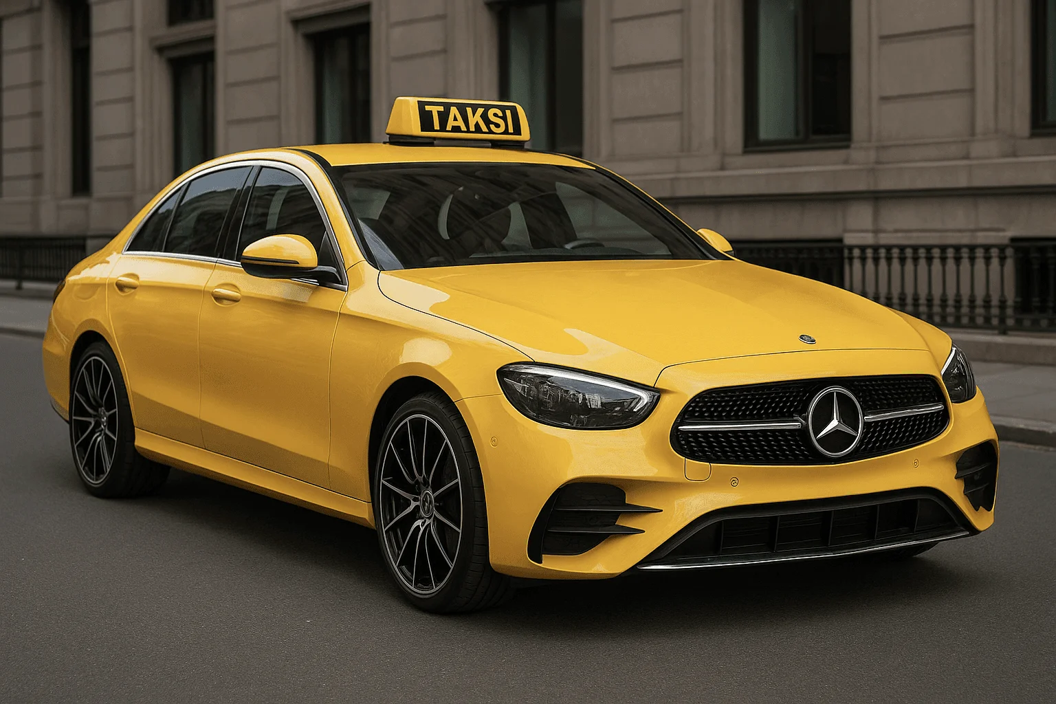 İzmir korsan taksi — sarı Mercedes
