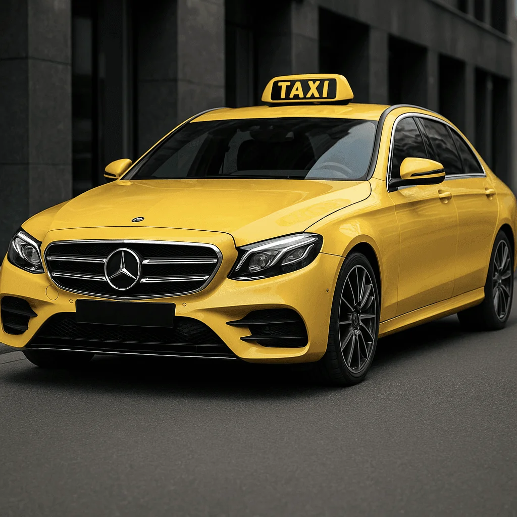 Sarı Mercedes taksi